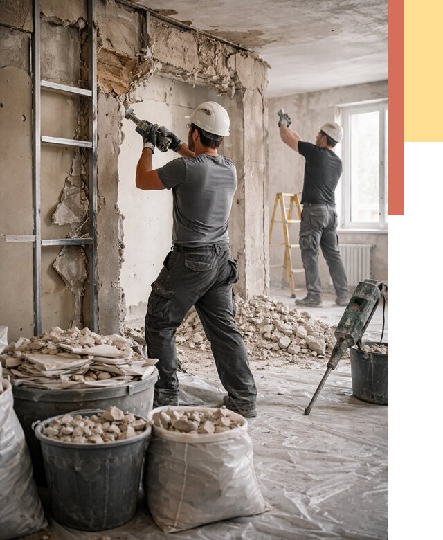 Демонтажные работы в Тихвине от 2951 руб. — услуги и цена под ключ | ОТДЕЛОЧНИК-Тхв