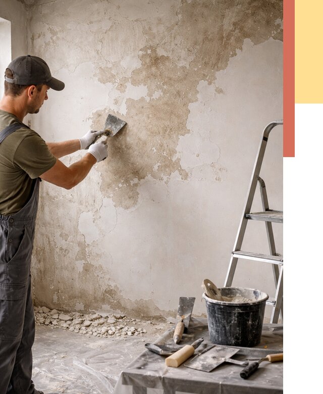 Снятие старой шпаклевки в Тихвине от 2022 руб. — быстро и недорого | ОТДЕЛОЧНИК-Тхв