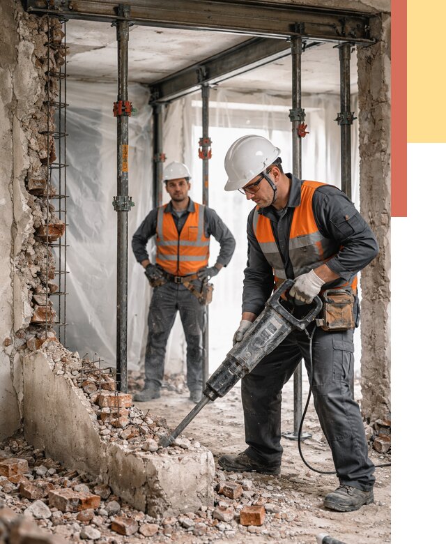 Снос несущих стен в Тихвине от 11201 руб. — демонтаж несущей стены под ключ | ОТДЕЛОЧНИК-Тхв