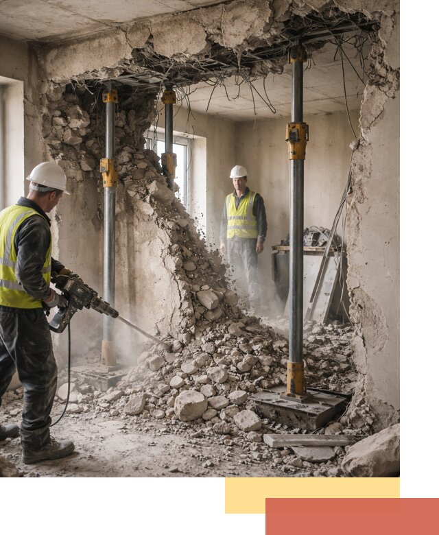 Снос несущих стен в Тихвине с гарантией безопасности и качества