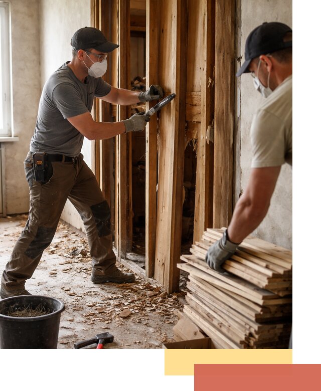 Демонтаж деревянных перегородок в Тихвине быстро и аккуратно