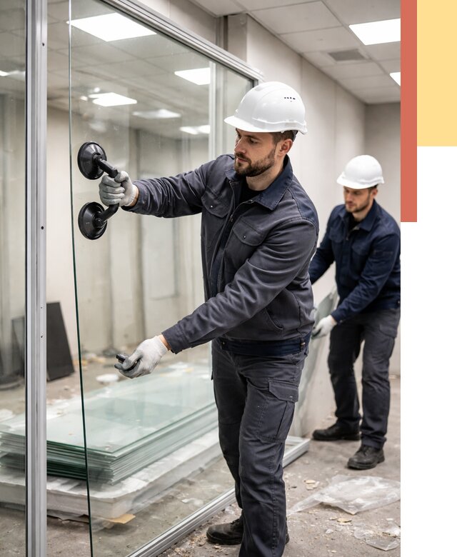 Демонтаж стеклянных перегородок в Тихвине от 3497 руб. — быстро и недорого | ОТДЕЛОЧНИК-Тхв