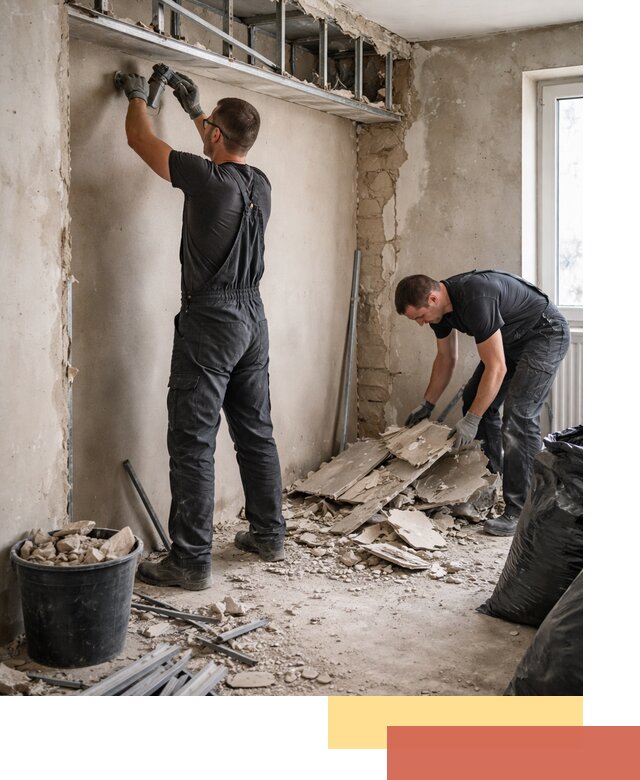 Демонтаж короба из гипсокартона в Тихвине быстро и аккуратно