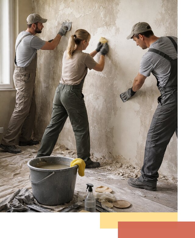 Очистка стен от клея и грунтовки в Тихвине качественно и быстро