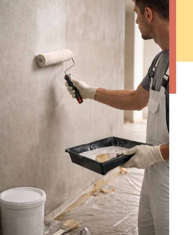 Грунтовка стен в Тихвине от 2404 руб. м2 — быстро, недорого, с материалом | ОТДЕЛОЧНИК-Тхв