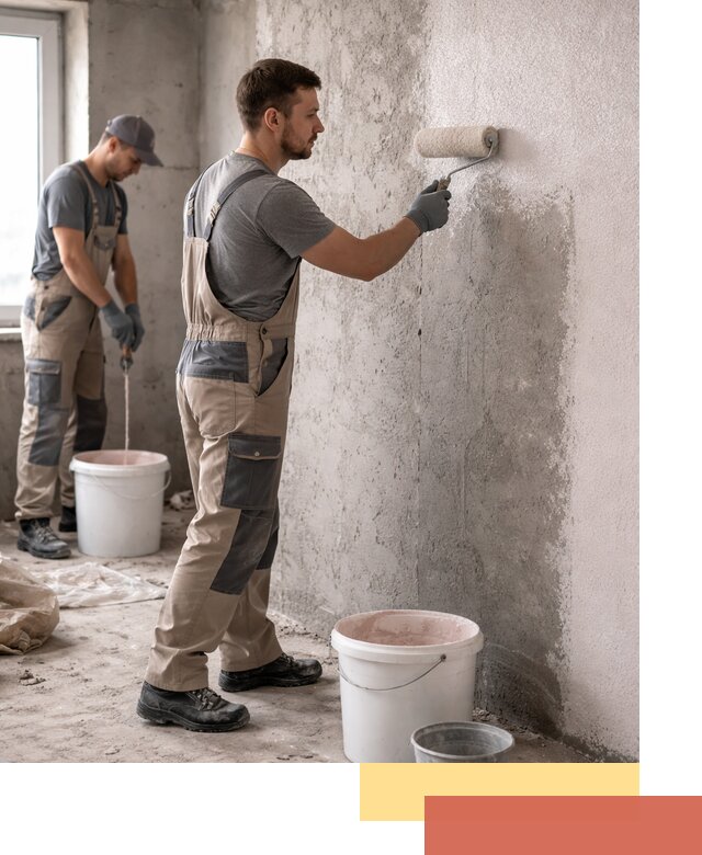 Нанесение бетоноконтакта на стены в Тихвине для последующей отделки