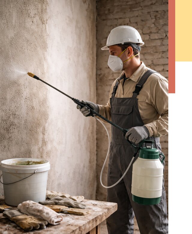 Антисептическая обработка стен в Тихвине от 1311 руб. — быстро и недорого | ОТДЕЛОЧНИК-Тхв