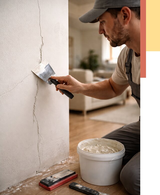 Заделка трещин и сколов в Тихвине от 2677 руб. — быстро и недорого | ОТДЕЛОЧНИК-Тхв