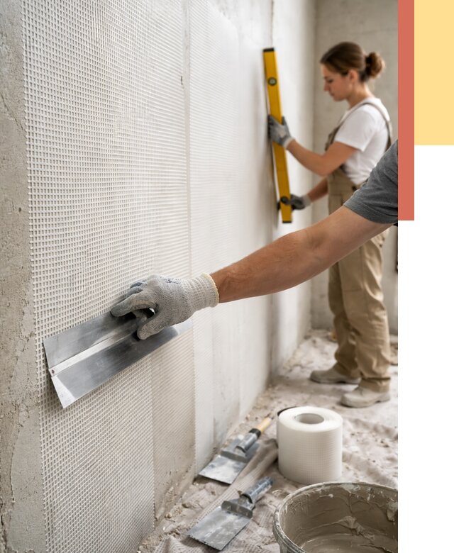 Армирование стен стеклосеткой в Тихвине от 3497 руб. под ключ | ОТДЕЛОЧНИК-Тхв