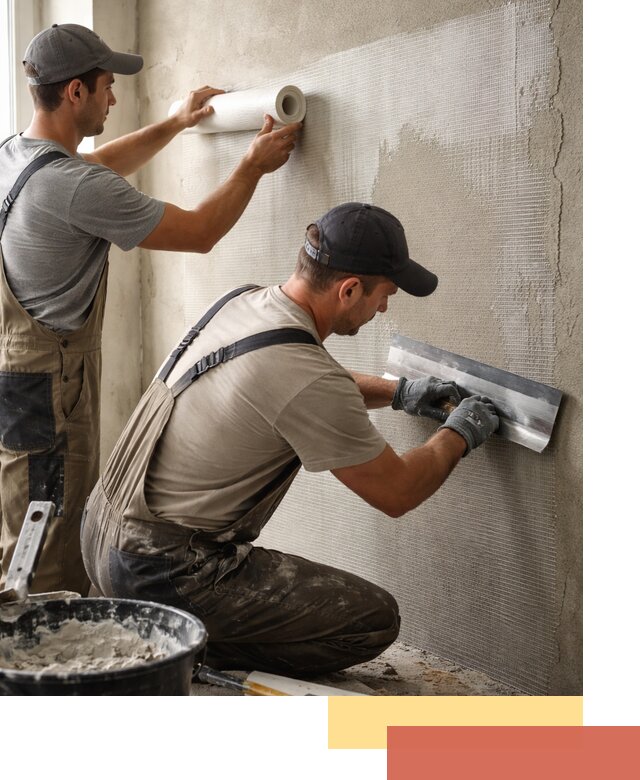 Армирование стен стеклосеткой в Тихвине для прочной отделки