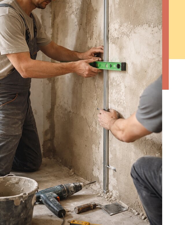 Установка штукатурных маяков в Тихвине от 7650 руб. — быстро и недорого | ОТДЕЛОЧНИК-Тхв