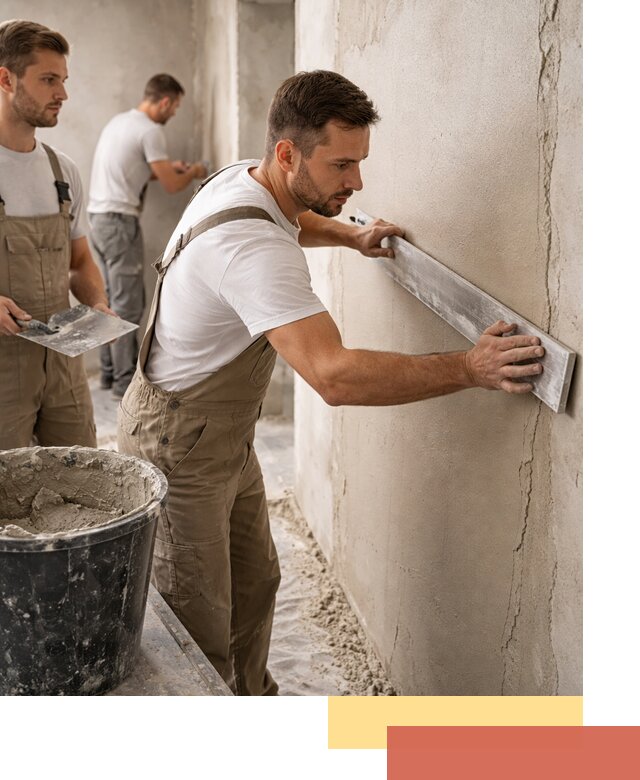 Штукатурка стен без маяков в Тихвине быстро и качественно