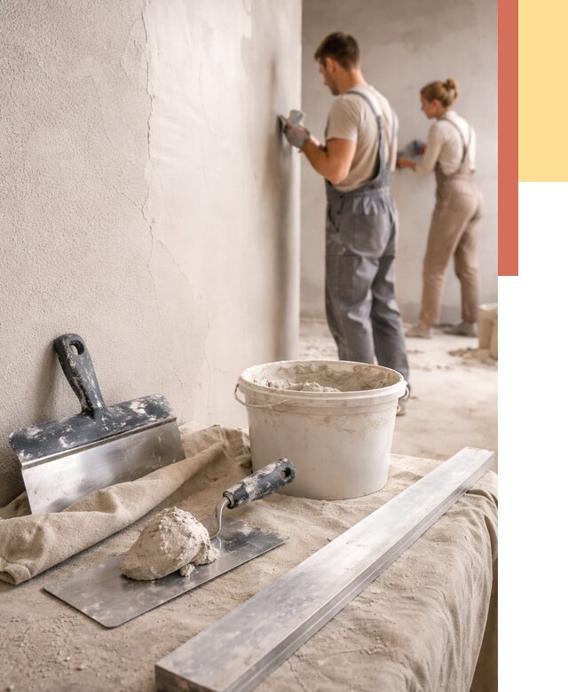 Штукатурка стен гипсовая в Тихвине от 4918 руб/м2 — быстро и недорого | ОТДЕЛОЧНИК-Тхв