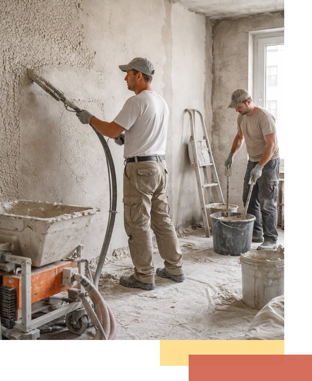 Машинная штукатурка стен в Тихвине — быстро и качественно