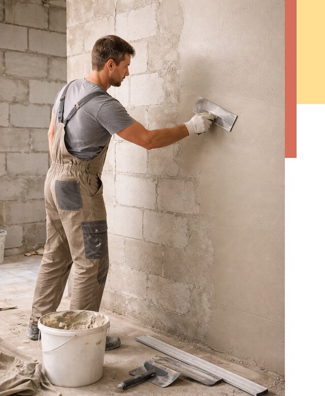 Штукатурка стен из газобетона в Тихвине от 2295 руб./м2 — быстро и недорого | ОТДЕЛОЧНИК-Тхв