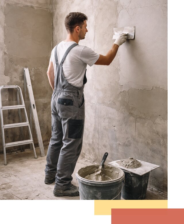 Штукатурка стен в ванной под ключ в Тихвине