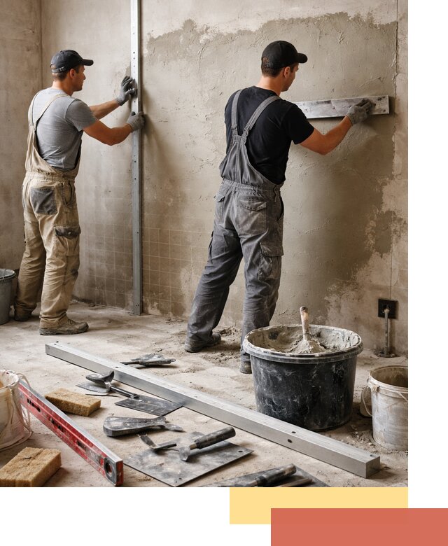 Профессиональная штукатурка стен под плитку в Тихвине