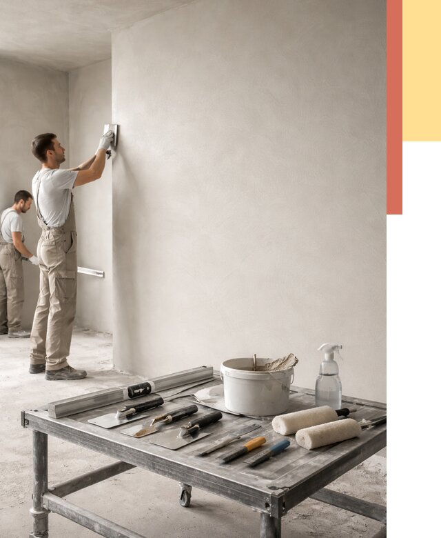 Штукатурка стен под покраску в Тихвине от 4918 руб./м² — качественно и недорого | ОТДЕЛОЧНИК-Тхв