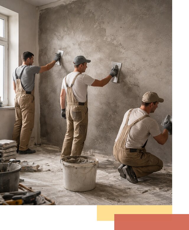 Декоративная штукатурка под бетон в Тихвине для стен и потолков