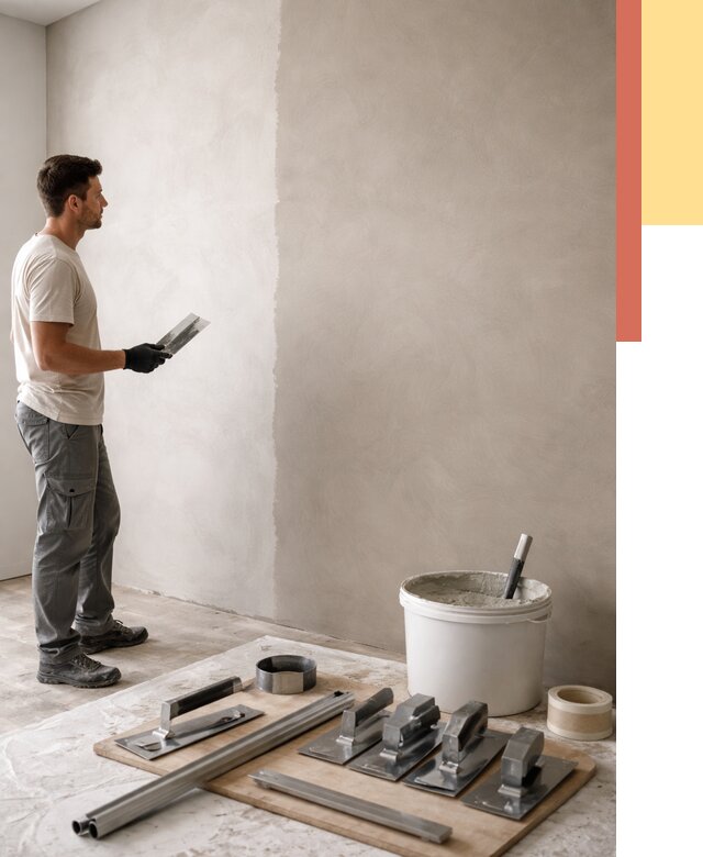 Нанесение микроцемента на стены в Тихвине от 3497 руб./м2 под ключ | ОТДЕЛОЧНИК-Тхв