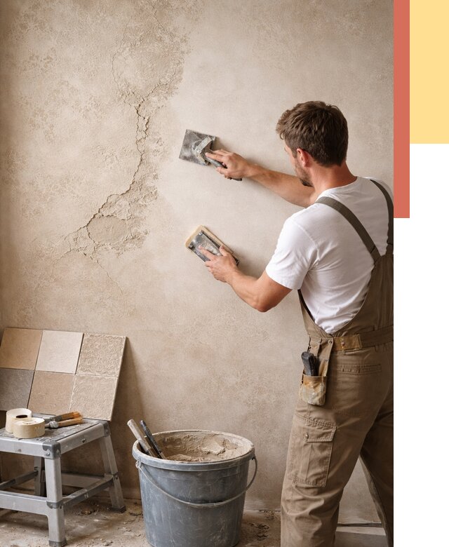 Ремонт декоративной штукатурки в Тихвине от 4918 руб. под ключ | ОТДЕЛОЧНИК-Тхв