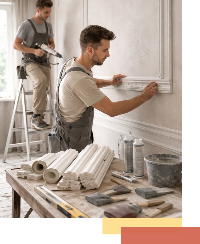 Монтаж лепнины на стены в Тихвине профессионально и качественно