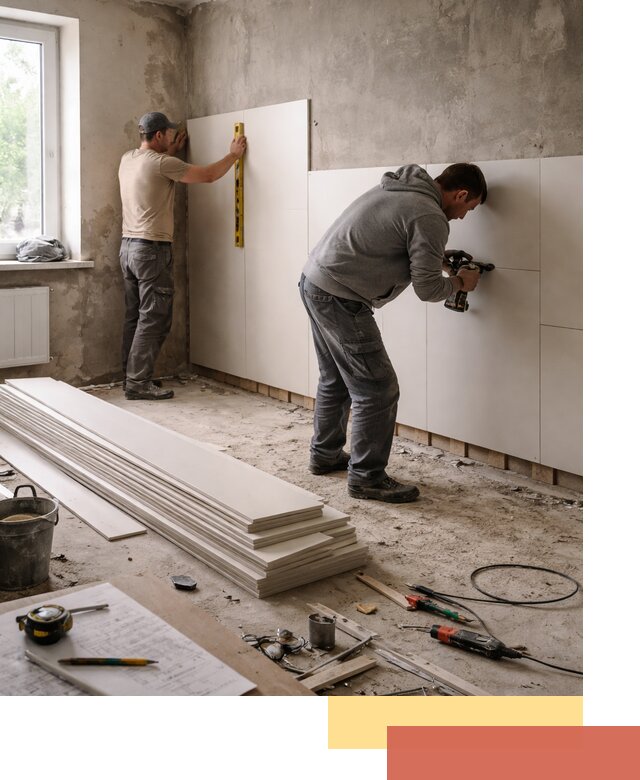 Монтаж ПВХ панелей на стены в Тихвине качественно и быстро