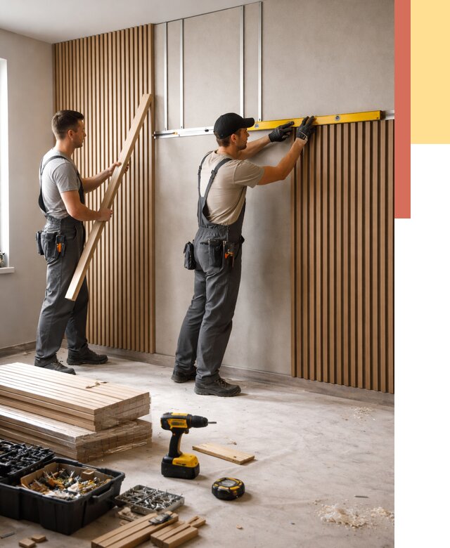 Монтаж реечных панелей на стены в Тихвине от 1311 руб. — быстро и недорого | ОТДЕЛОЧНИК-Тхв