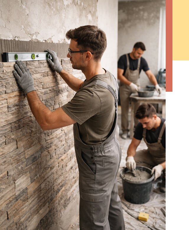 Монтаж искусственного камня в Тихвине от 4918 руб. под ключ | ОТДЕЛОЧНИК-Тхв