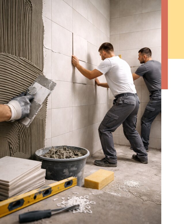 Укладка плитки на стены в Тихвине от 929 руб. — качественно и недорого | ОТДЕЛОЧНИК-Тхв