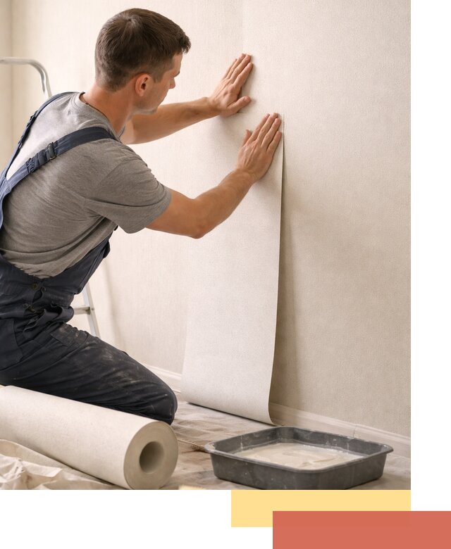 Поклейка флизелиновых обоев в Тихвине качественно и быстро