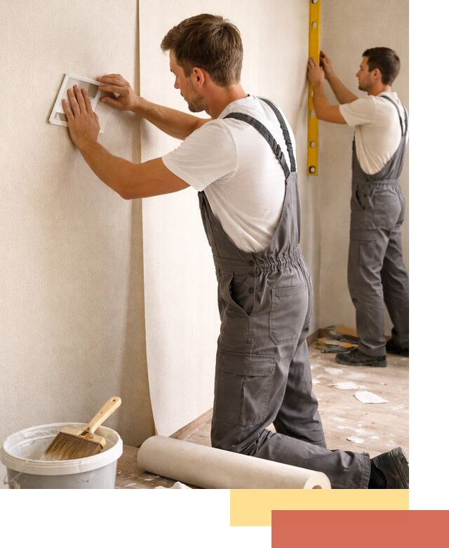 Поклейка бумажных обоев в Тихвине качественно и недорого