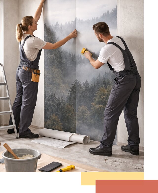 Поклейка фотообоев профессионально в Тихвине под ключ