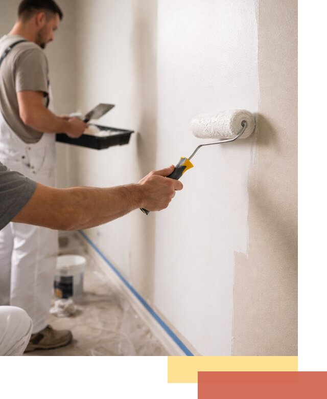 Покраска стен акриловой краской профессионально в Тихвине