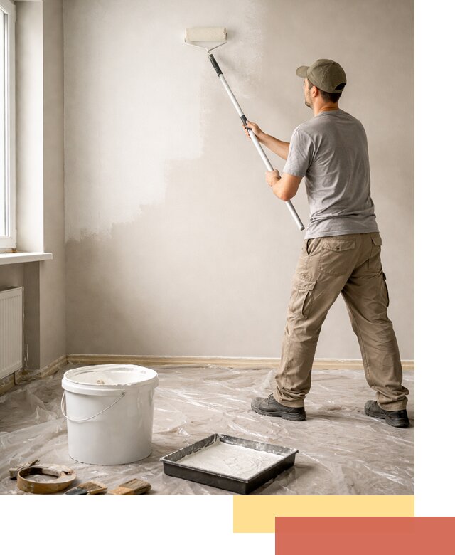 Покраска стен латексной краской в Тихвине качественно и быстро