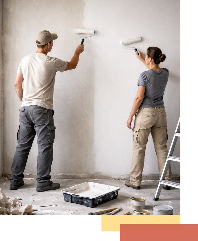 Окраска стен по стеклохолсту в Тихвине качественно и долговечно