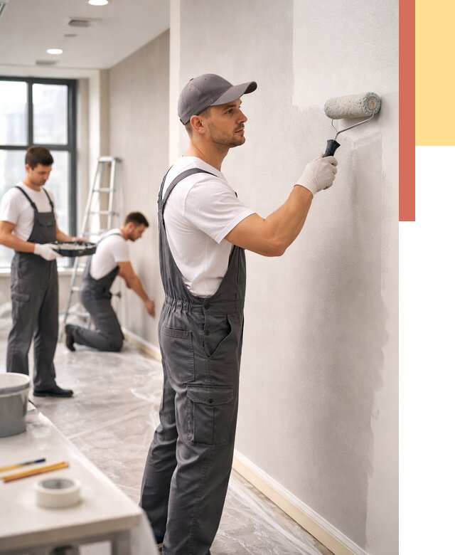 Покраска стен в офисе в Тихвине от 9289 руб. — быстро и недорого | ОТДЕЛОЧНИК-Тхв