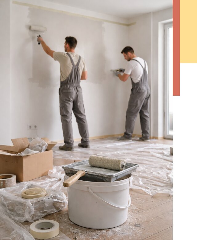 Покраска стен в квартире в Тихвине от 2732 руб/м2 — быстро и недорого | ОТДЕЛОЧНИК-Тхв