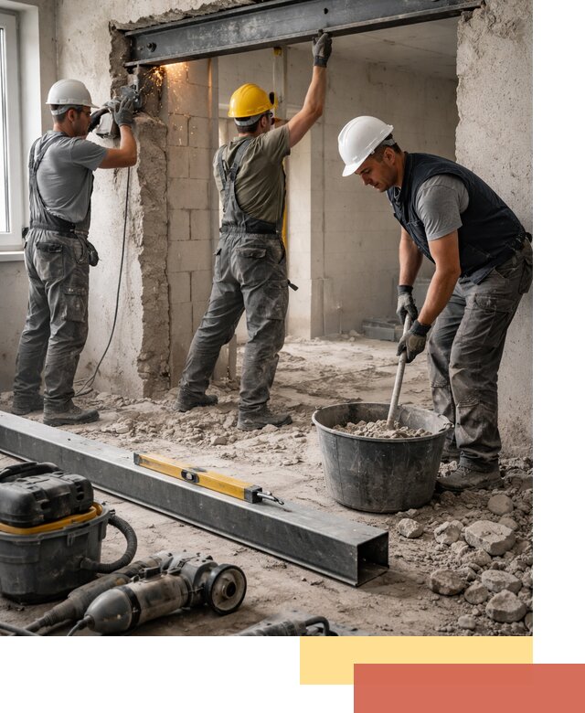 Создание проемов в стенах и несущих конструкциях в Тихвине