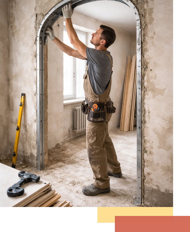 Устройство арочного проема в Тихвине под ключ