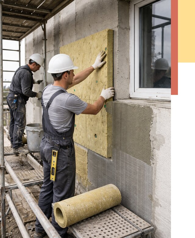 Утепление стен в Тихвине от 4699 руб. под ключ — быстро и недорого | ОТДЕЛОЧНИК-Тхв