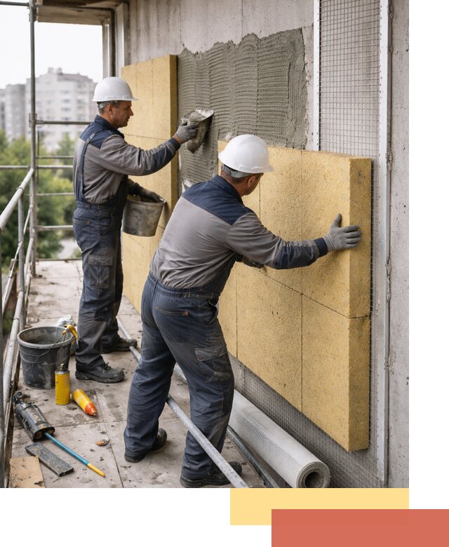 Утепление стен зданий и домов в Тихвине качественно и надежно