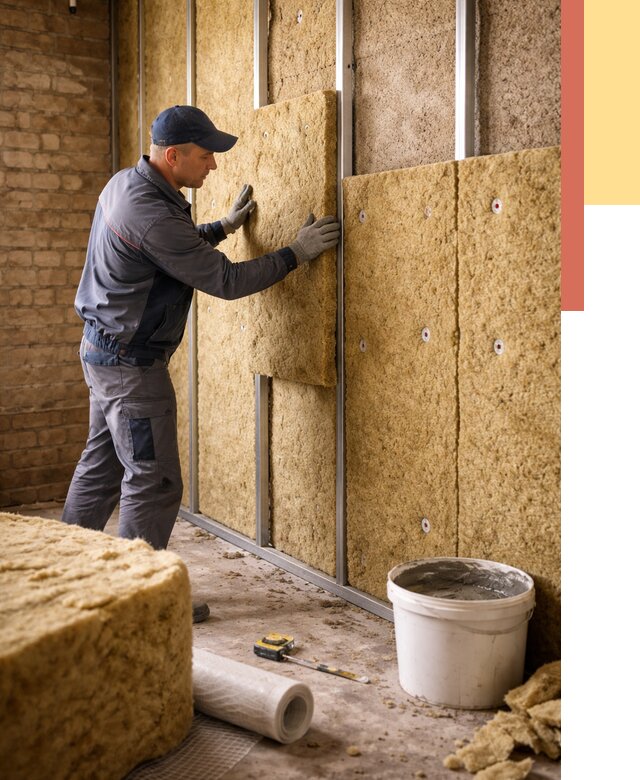 Утепление стен минватой в Тихвине от 1475 руб./м2 — недорого и быстро | ОТДЕЛОЧНИК-Тхв