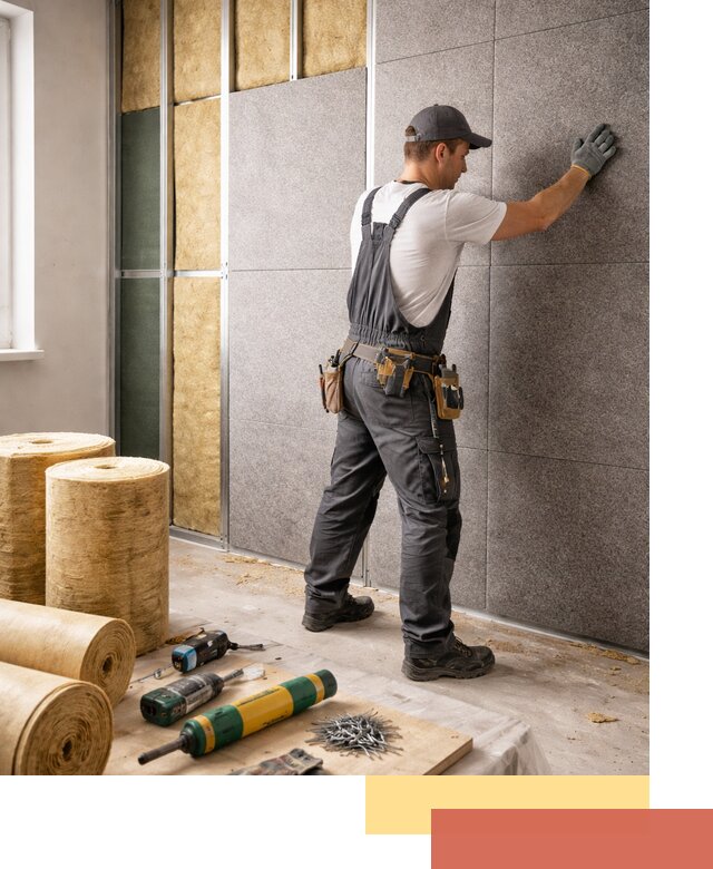 Профессиональная шумоизоляция стен в Тихвине для квартиры и офиса