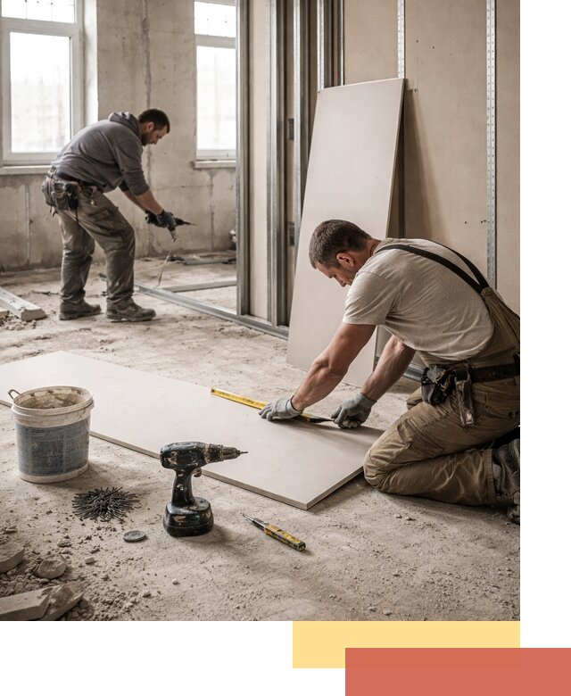 Кладка перегородок из ПГП под ключ в Тихвине