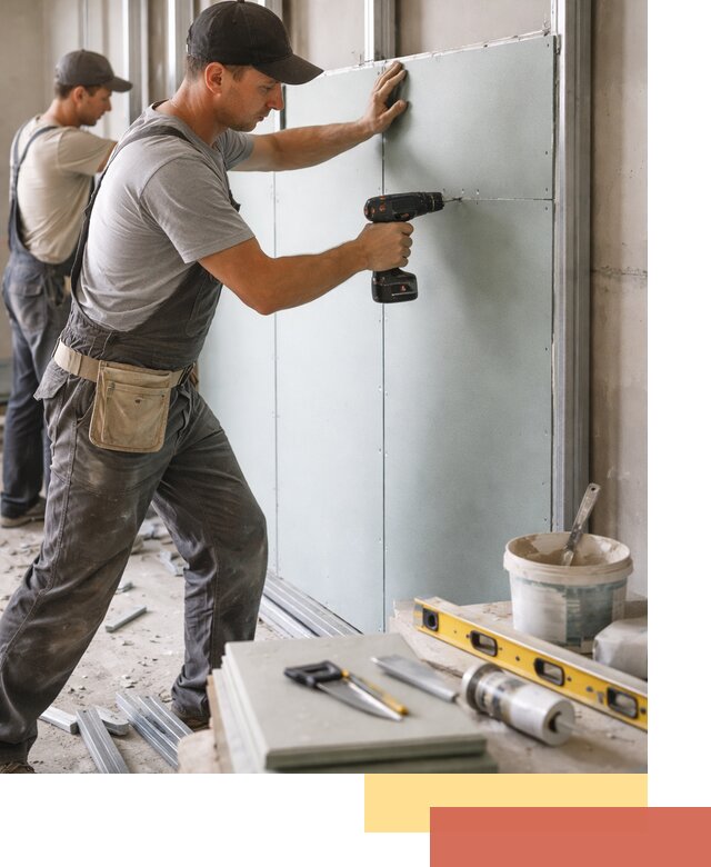 Кладка влагостойких перегородок ПГП в Тихвине