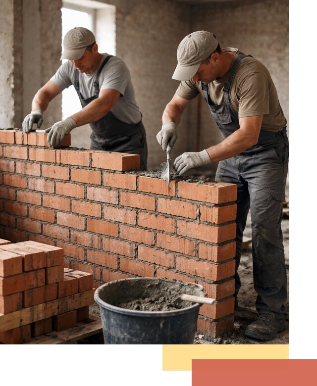 Кладка кирпичных перегородок под ключ в Тихвине