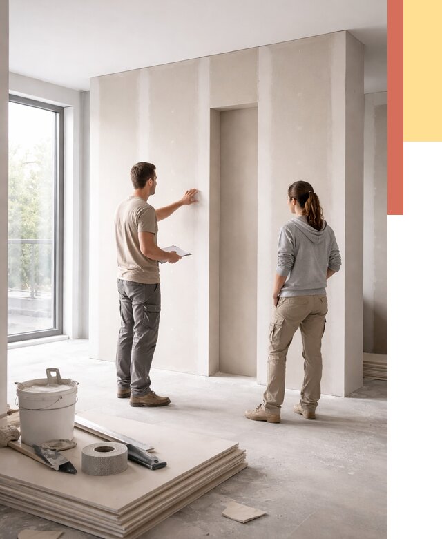 Зонирующая перегородка из гипсокартона в Тихвине от 3060 руб. под ключ | ОТДЕЛОЧНИК-Тхв