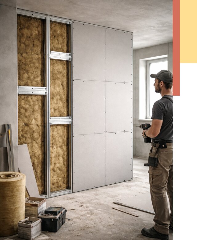 Усиленная перегородка под навеску в Тихвине от 13988 руб. — монтаж под ключ | ОТДЕЛОЧНИК-Тхв