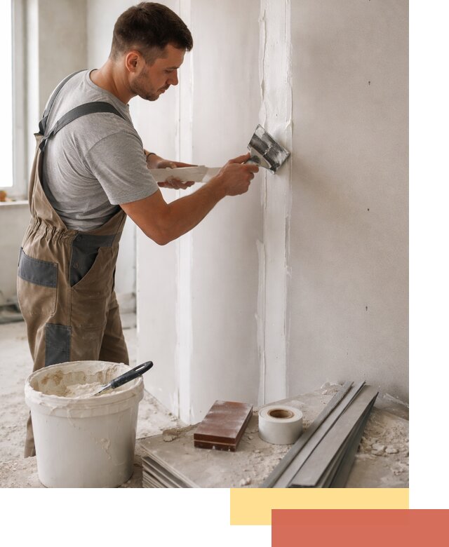 Шпаклевка перегородок из гипсокартона в Тихвине качественно и быстро